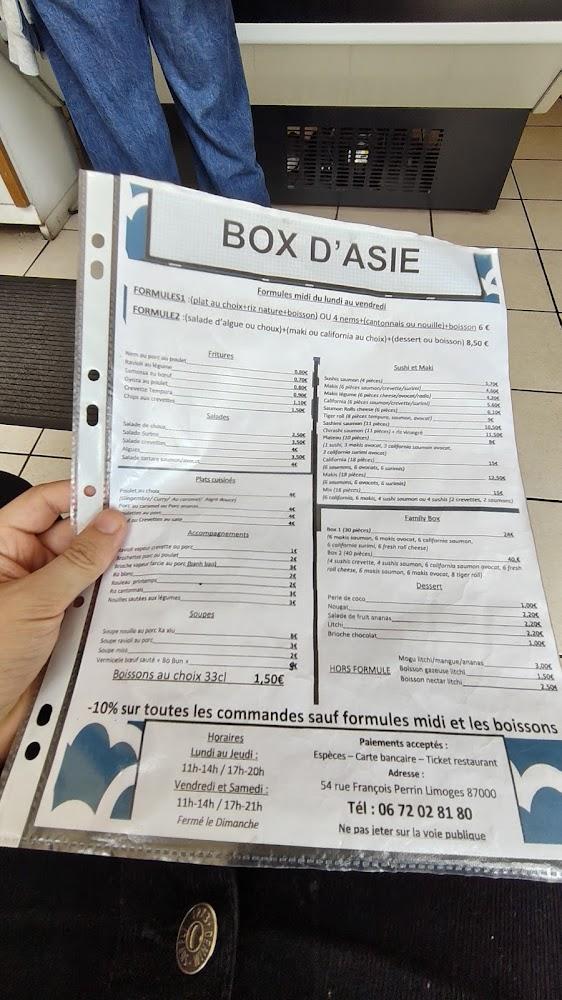 Box d'Asie - Menu Image 1