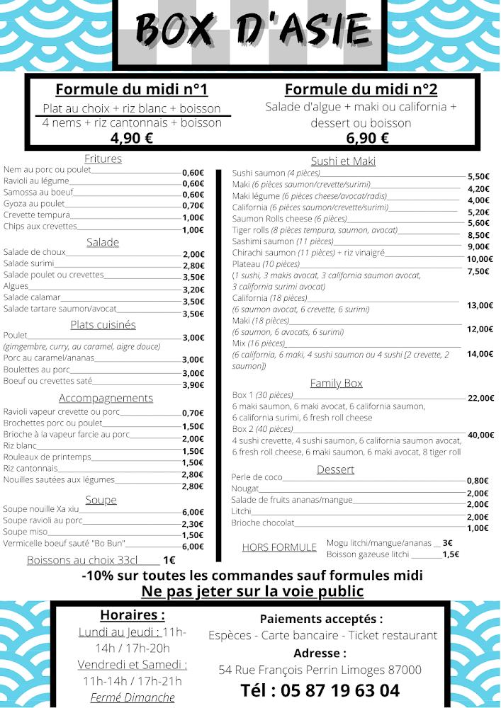 Box d'Asie - Menu Image 2